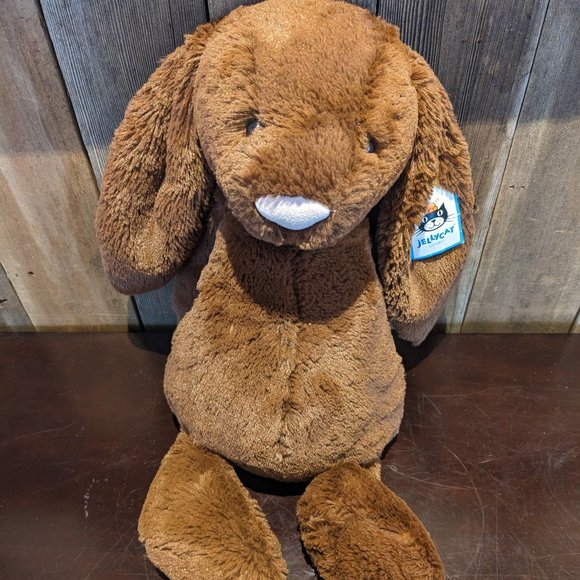 Jellycat Toys Jellycat Large Bashful Chocolate Bunny Brown Rabbit